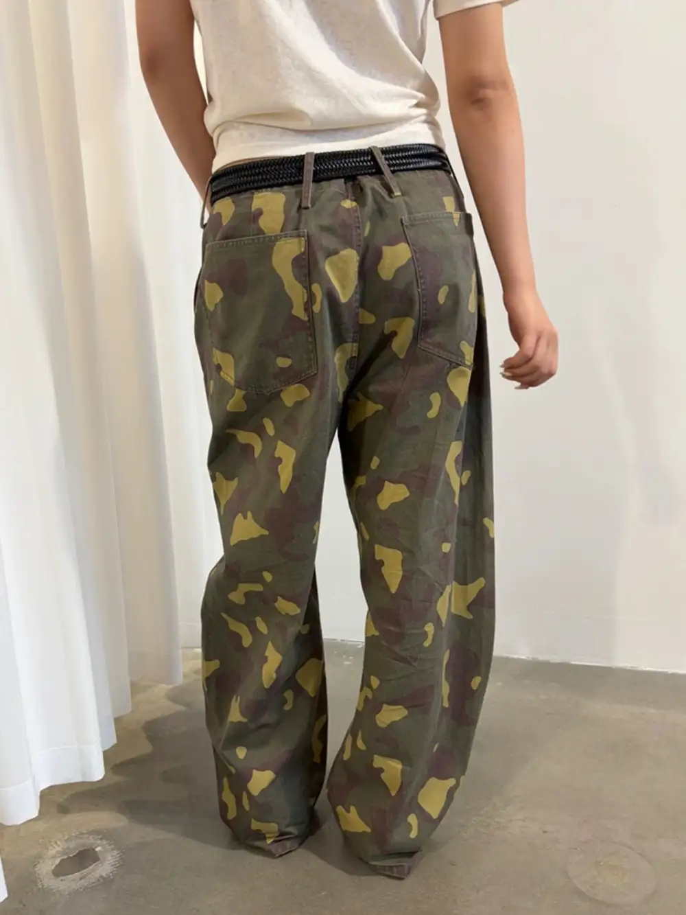 Wide-Leg Camouflage Utility Pants