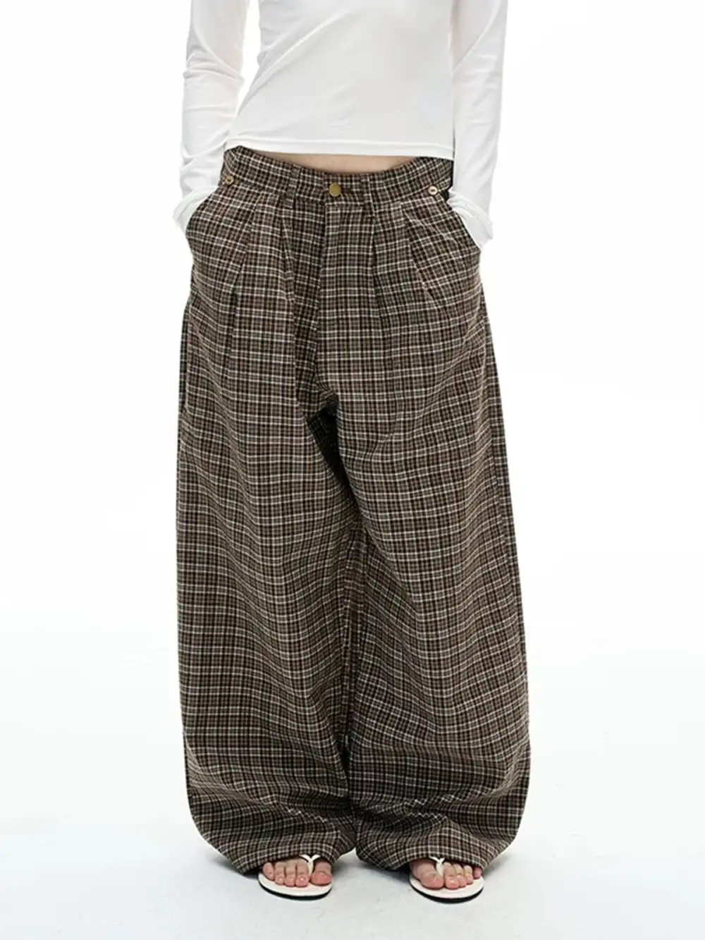 Casual Plaid Pants