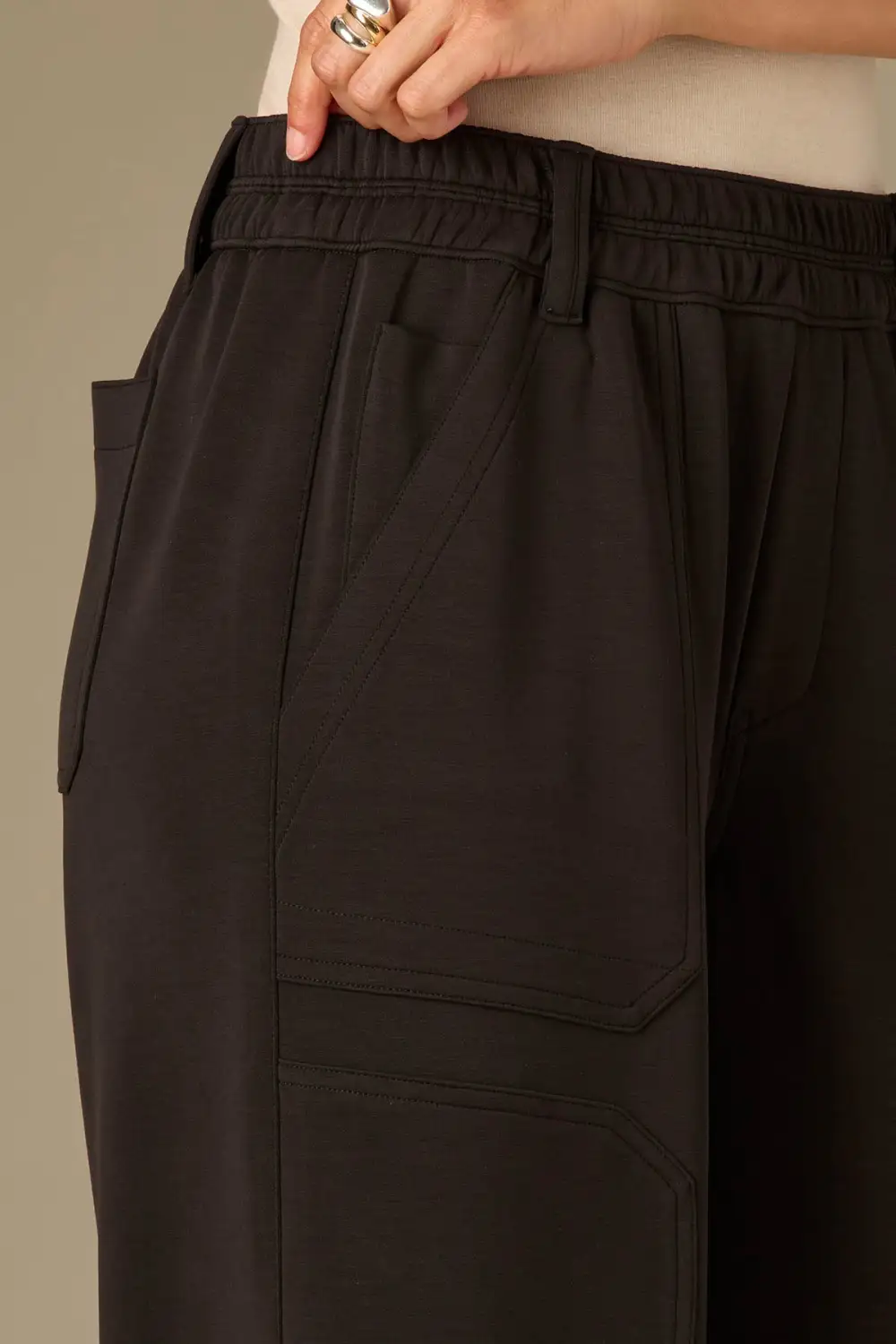  Wide Leg Glider Petite Pants Patch Pockets