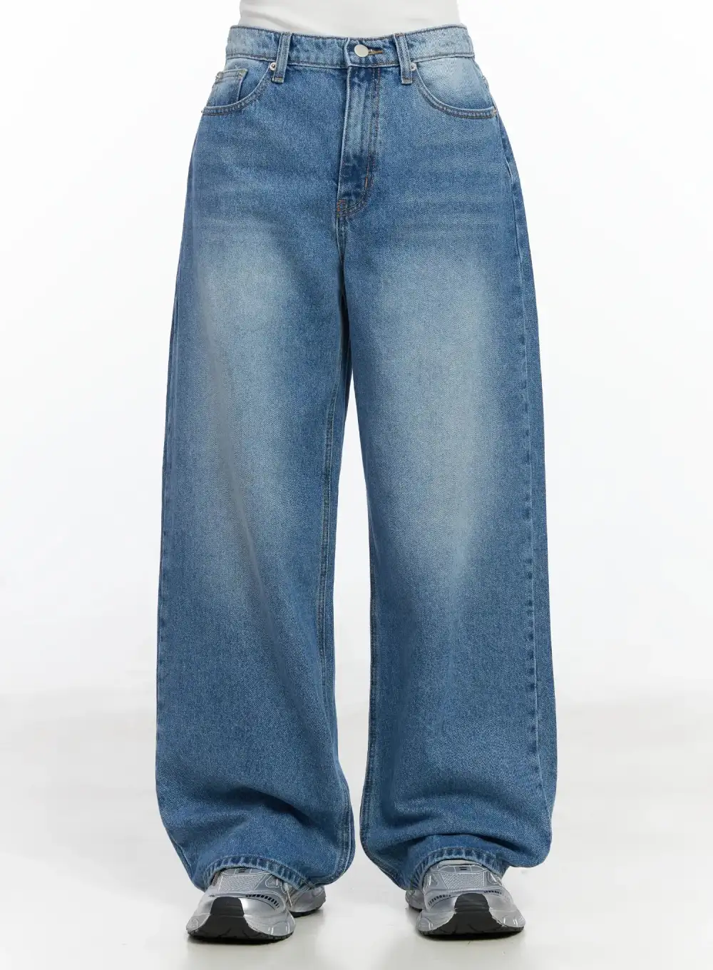 Wide-Fit Baggy Wide Leg Jeans