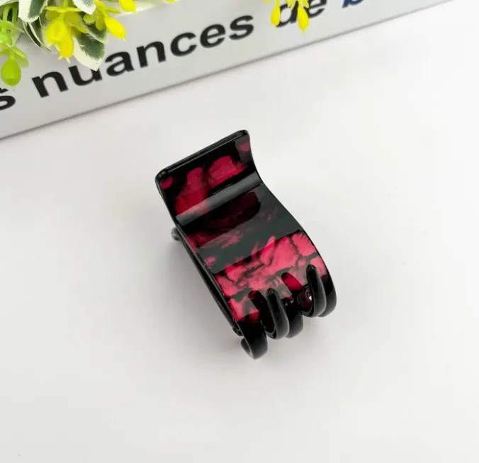 Rectangle Watercolor Print Hair Claw Clip