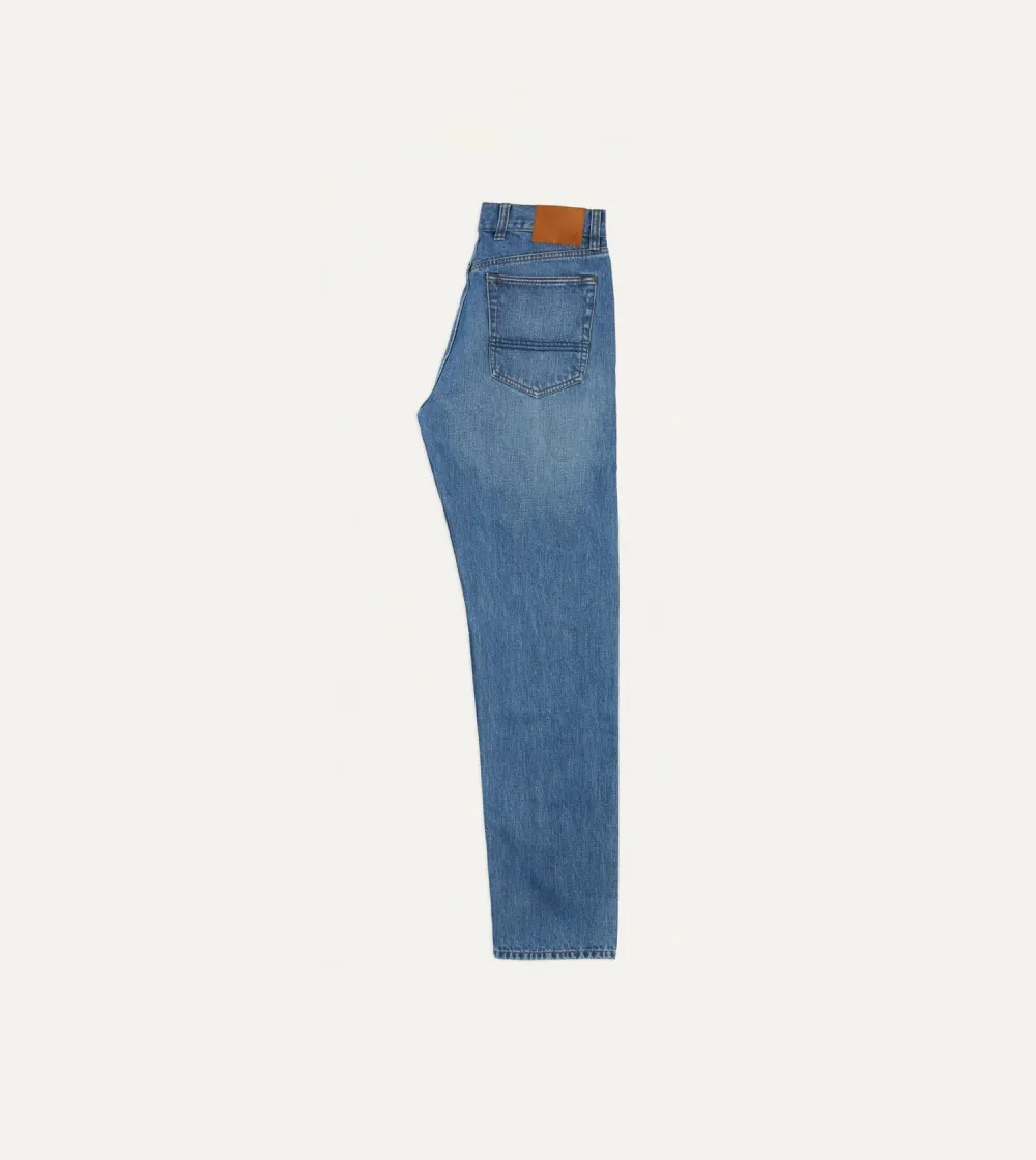 Light Blue Straight Leg Denim Pants