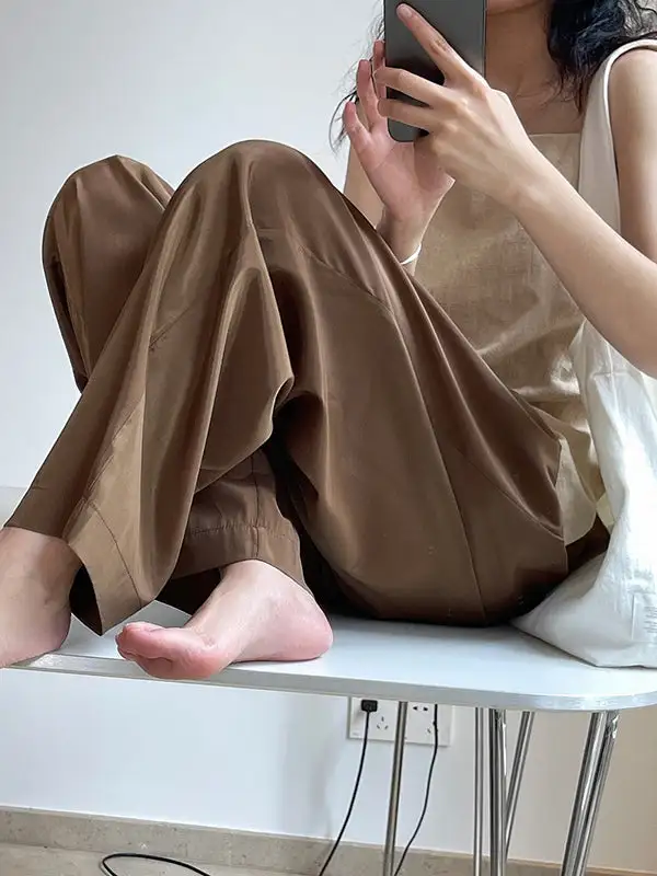 Women's High Waist Loose Fit Wide Leg Pants