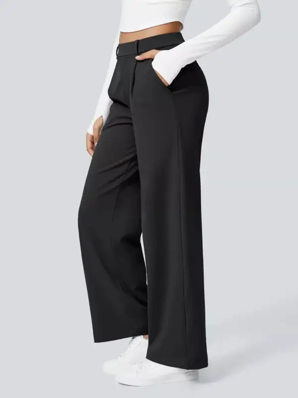 Wide Leg Pocketed Everyday Pants