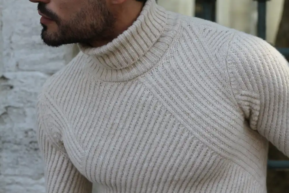 Turtleneck Slim Fit Knit Sweater