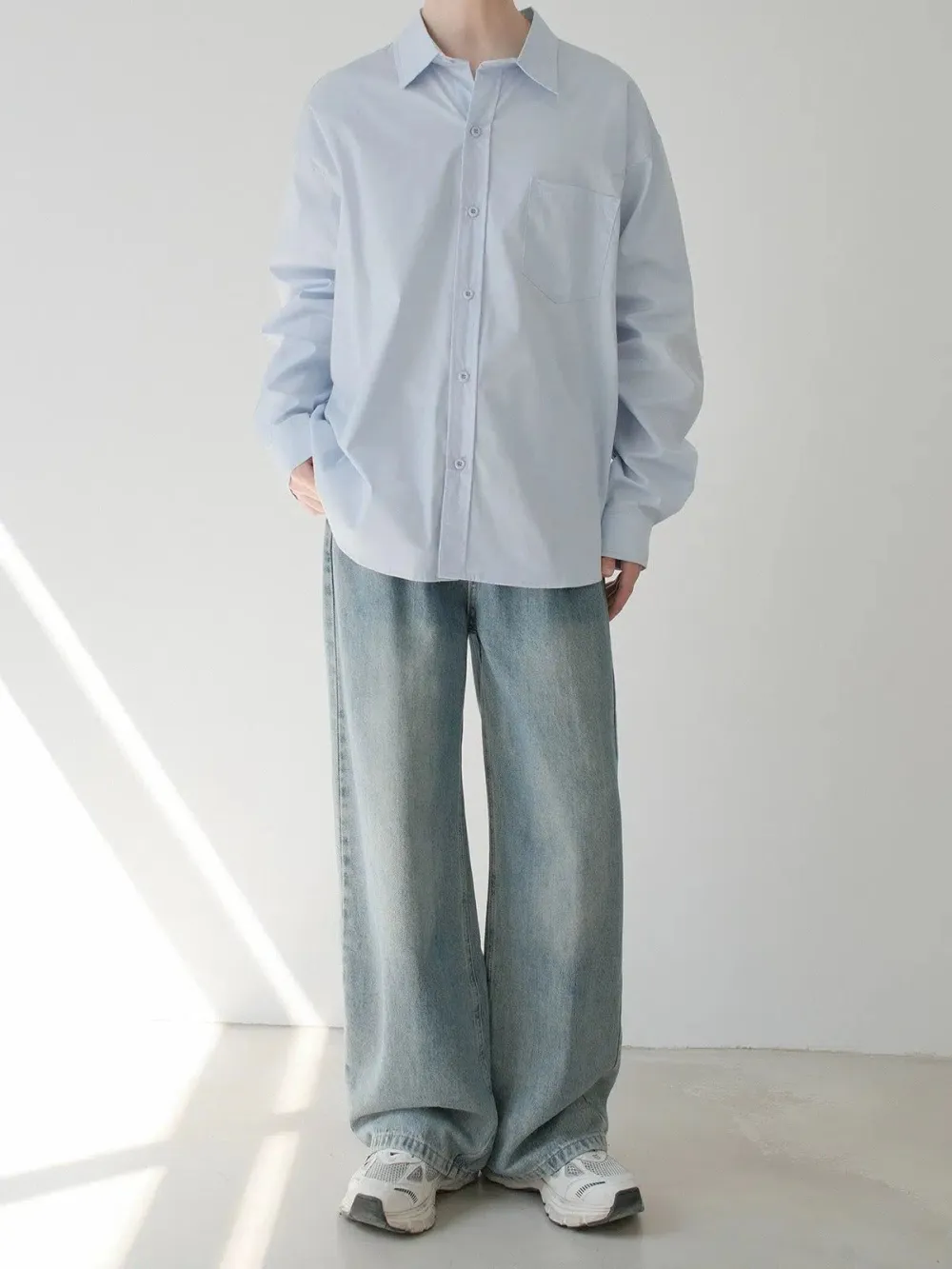 Longline Minimal Front Pocket Shirt