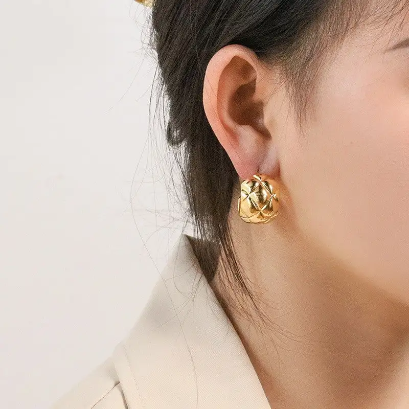 Vintage Metal Statement Earrings