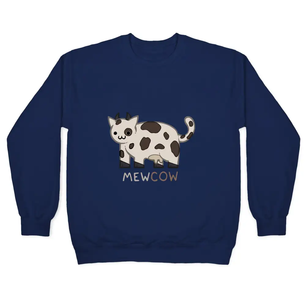 Novelty Cow Crewneck Sweatshirt