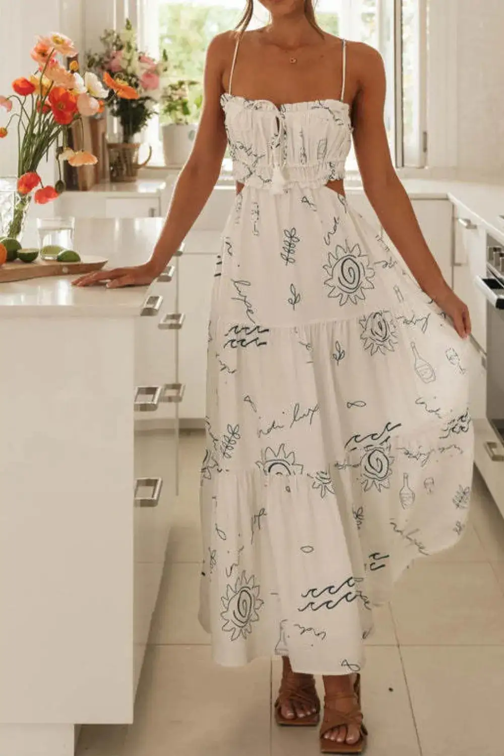 Soft Midi Cutout Dress