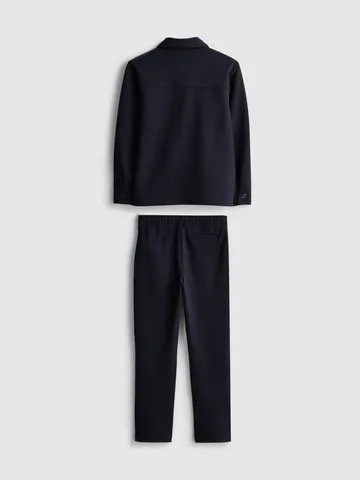 7-15yrs | Jacquard Zip-Up Jacket and Joggers Set