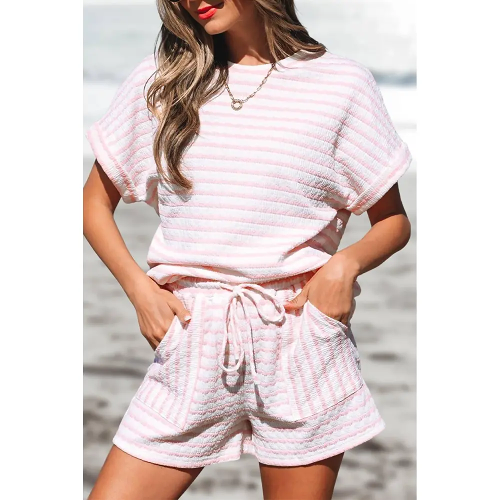 Striped Knit Two Piece Set