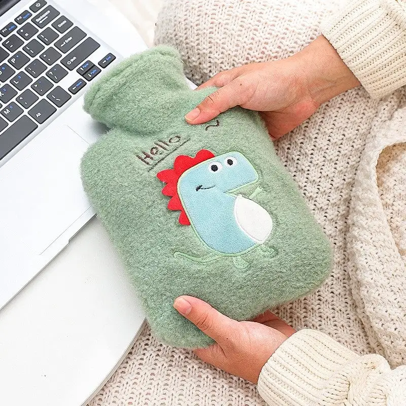 Cartoon Printed Flannelette Infusing Water Bag
