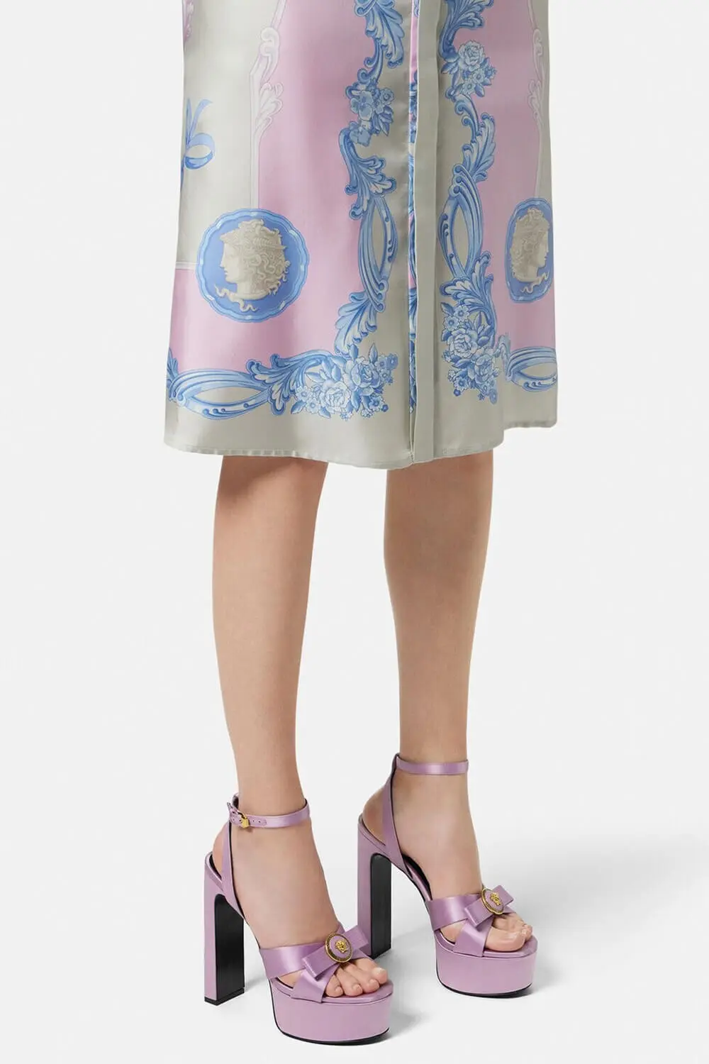 Ribbon Satin Open Square Toe