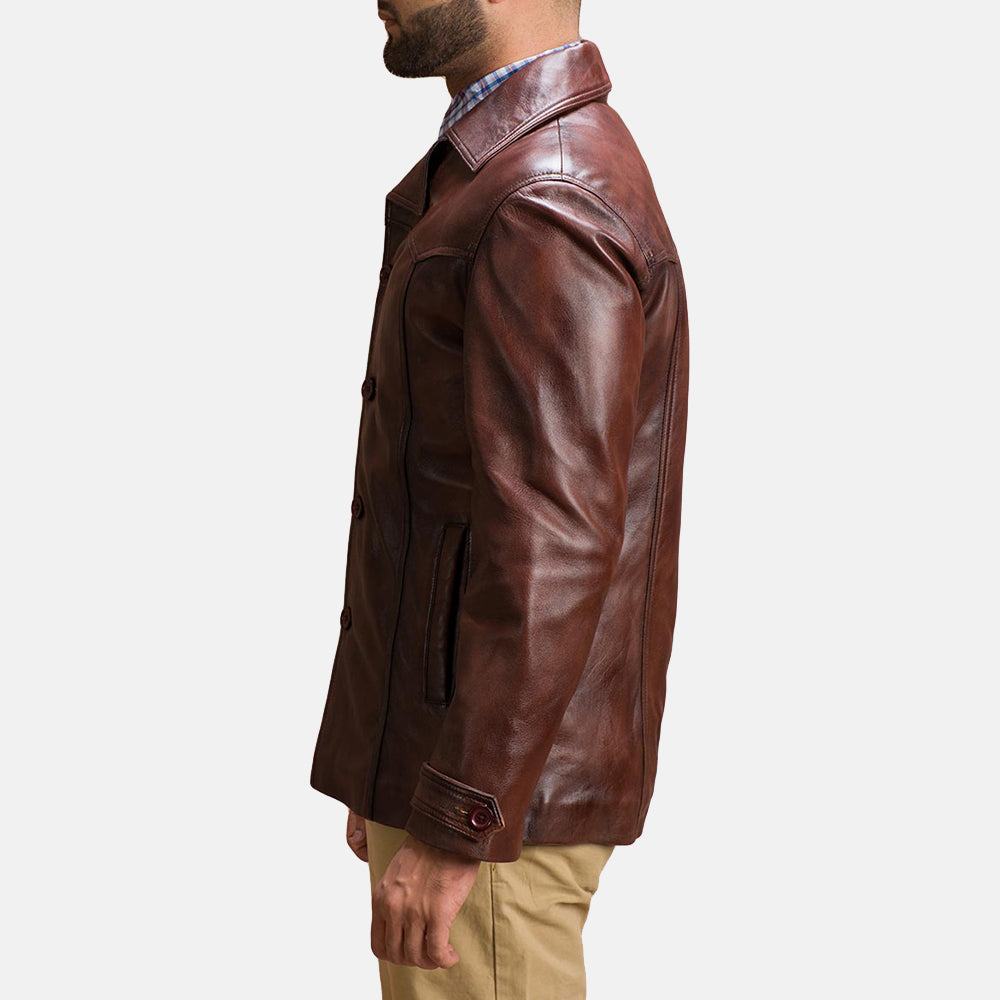 Men's Field Style Leather Jacket