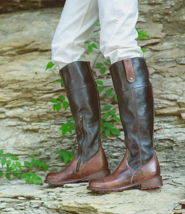 Lug-Sole Streamlined Wide-Calf Tall Boots