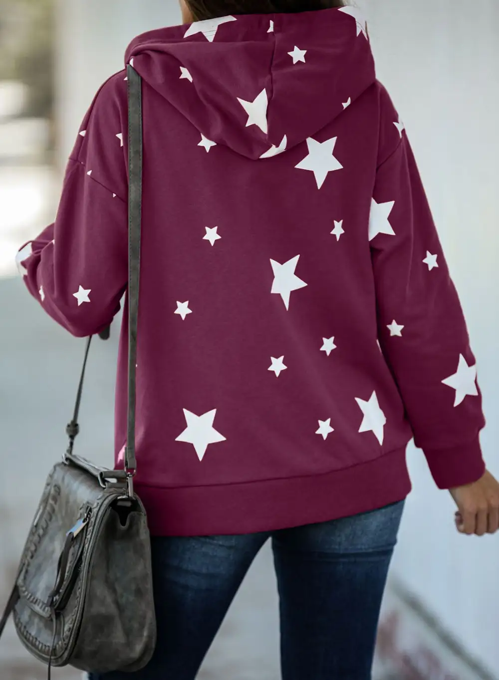 Cotton Blend Star Hooded Top