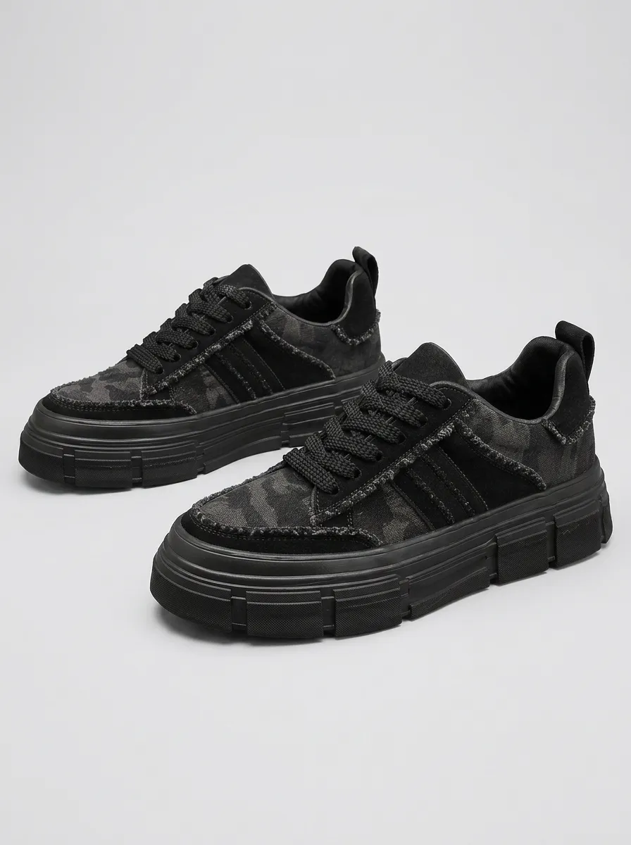Men's Street Camouflage Pattern Printed Casual Sneakers