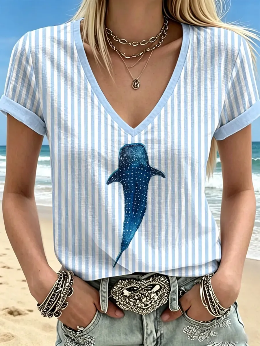 Women's Seas The Day Printed T-shirt