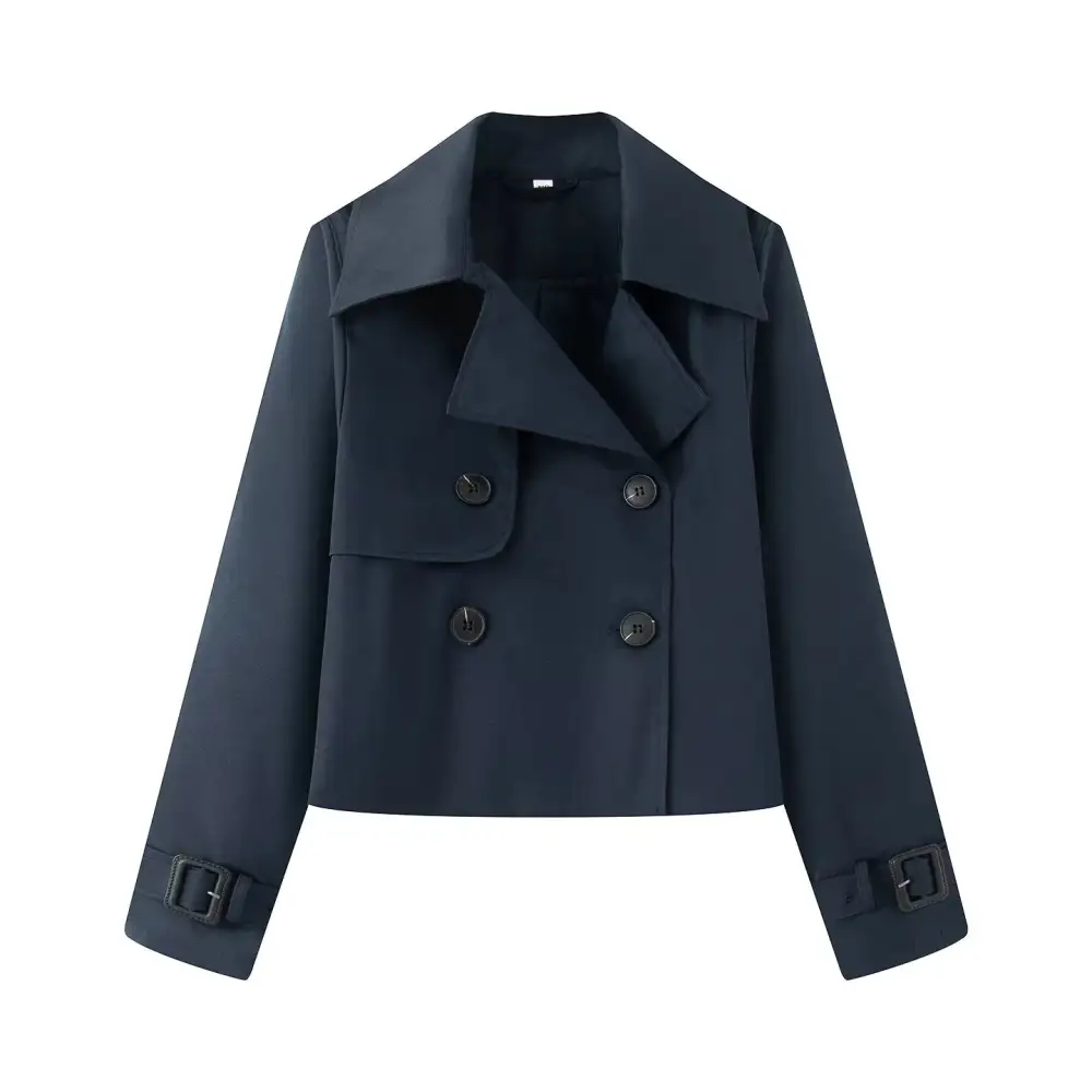 Versatile Lapel Collar Trench Coat