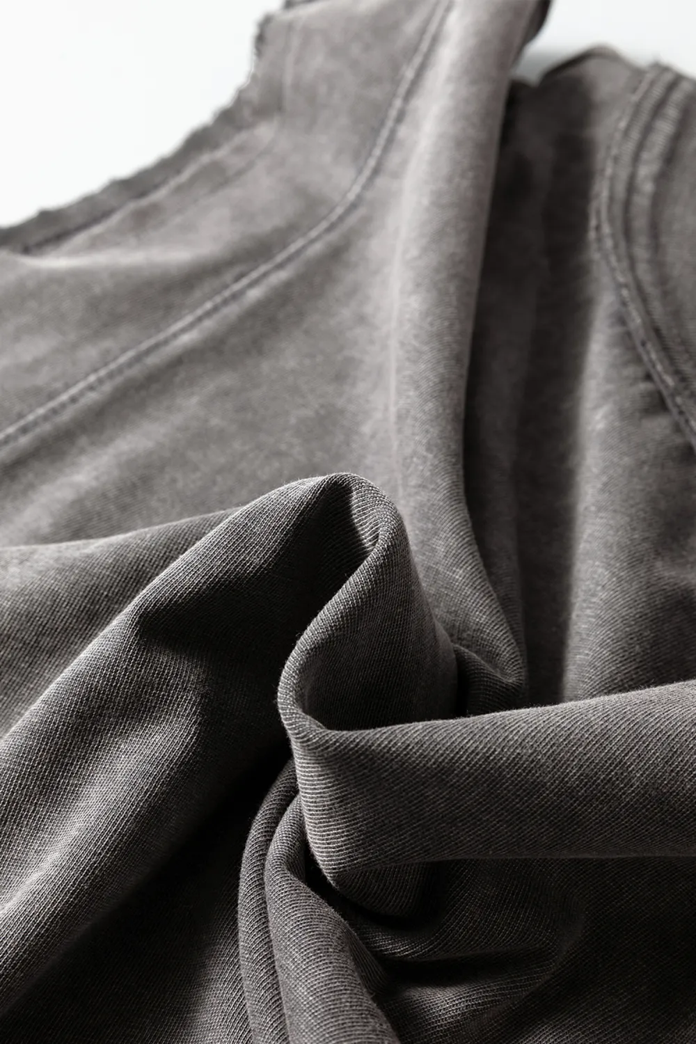Medium Grey Mineral Wash Boxy Tank Top