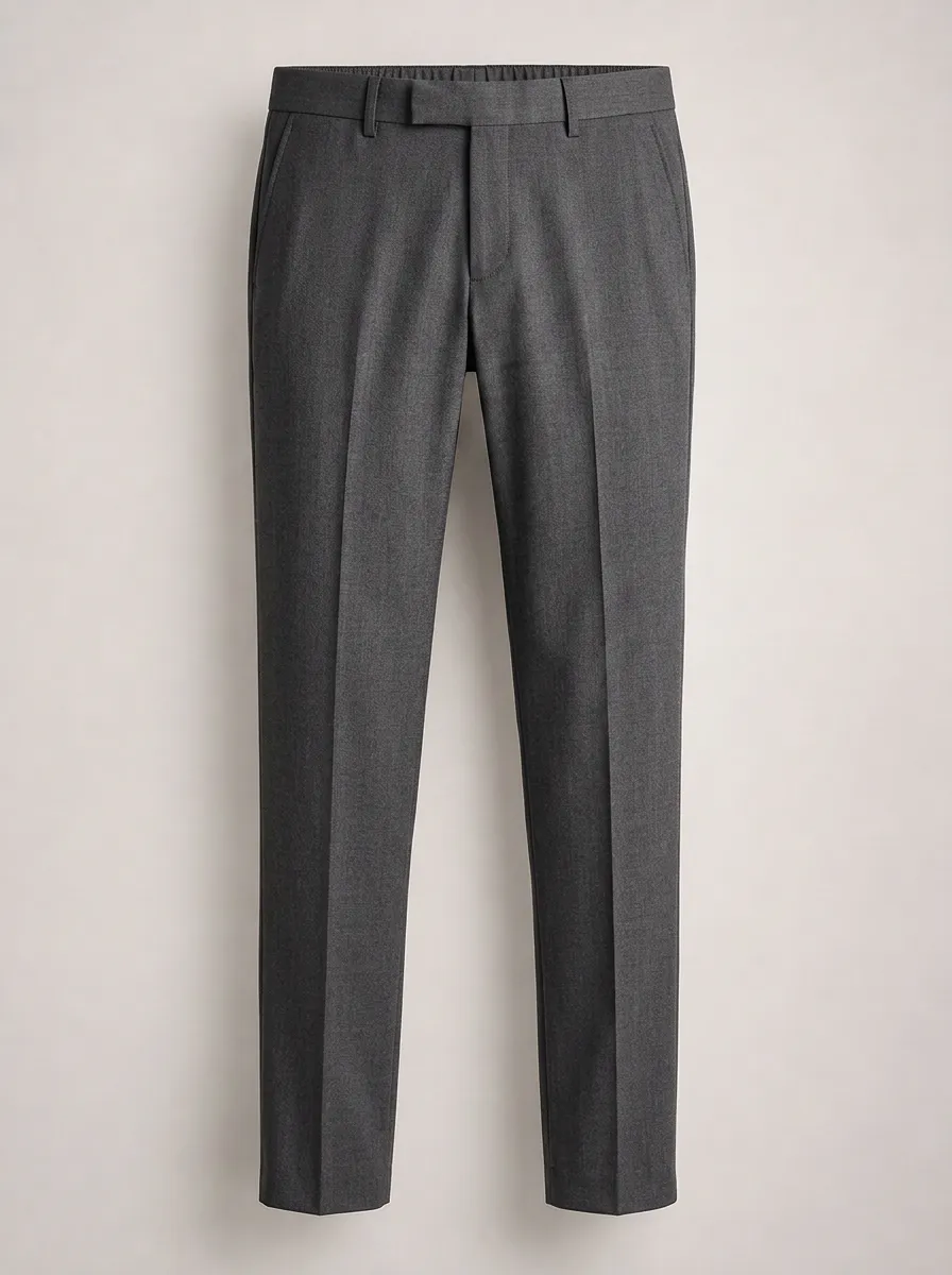 Men's Formal Business Casual Grey Slim Fit Trousers