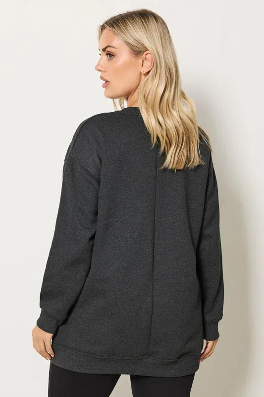 Grey Eyelet Star Detail Sweatshirt detail 2