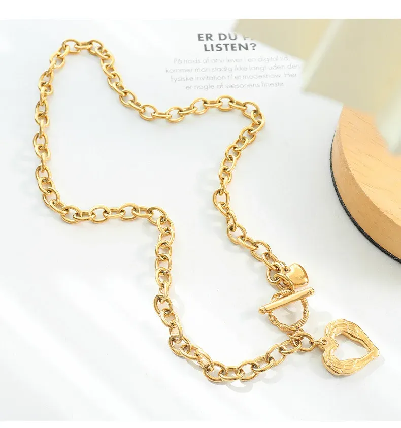 Heart Hammered Necklace