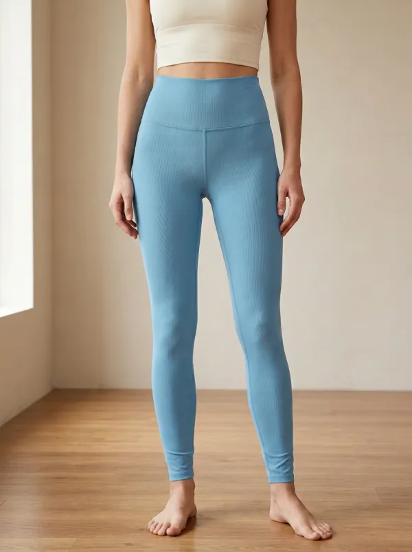 Ribbed Printed Leggings