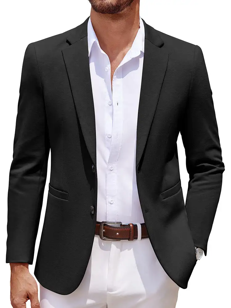 Casual Knit Two Buttons Suit Jackets