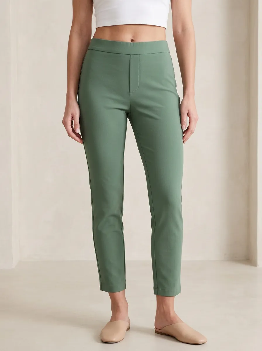 Easy-Wear High-Stretch Mid-Rise Mid-Rise Stretch Pants