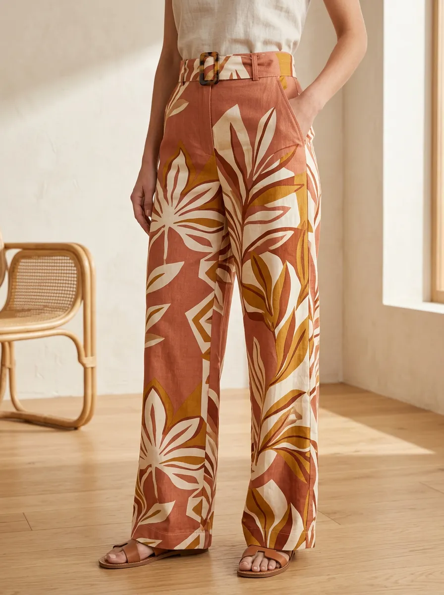 Women's Leisure Art Print Printed Wide Leg Pants