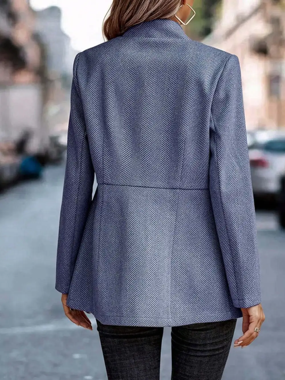 Open-Front Slim-Fit Blazer