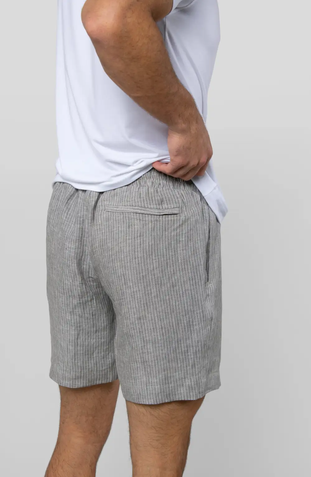 Men's Relaxed Linen Welt Pocket Shorts