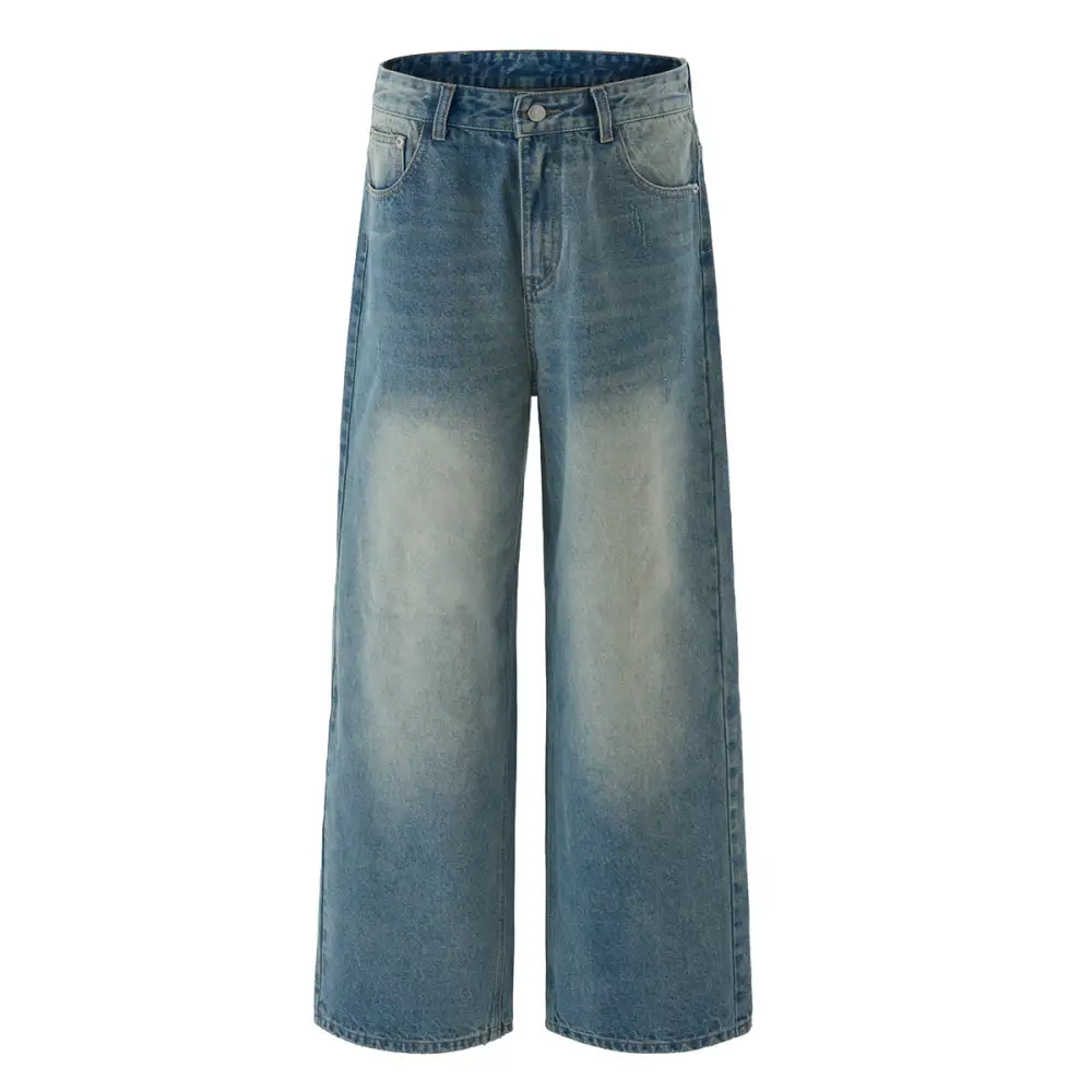 Modern Wide Leg High Rise Denim Jeans