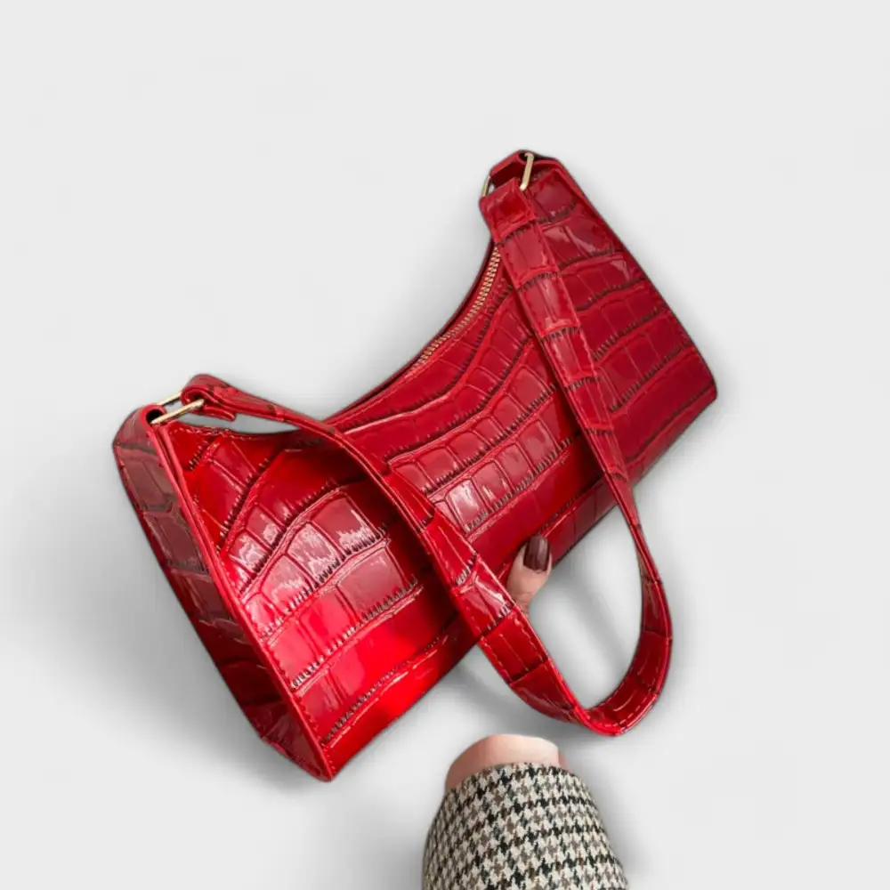Flat Base Leather Handbag