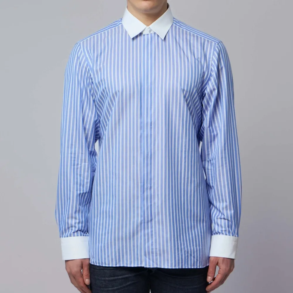 Clean Striped Collared Shirt