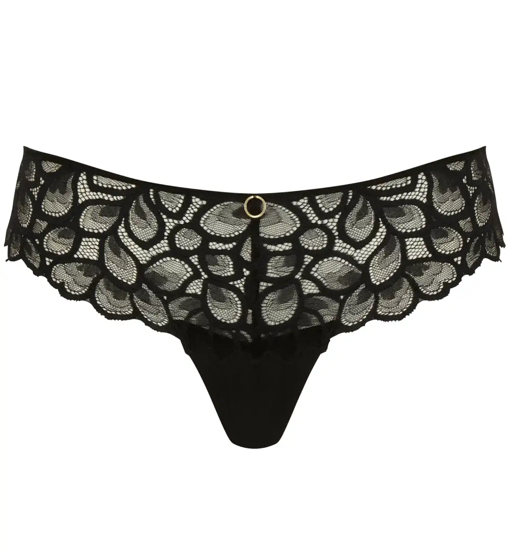 Low-Rise Stretch-Lace Floral Thong Panty