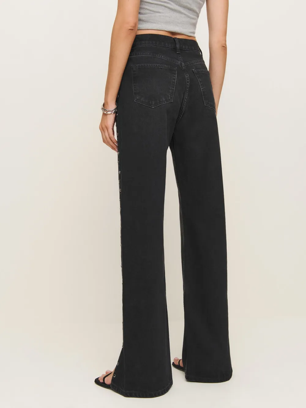 Leopard Print Wide Leg Jeans