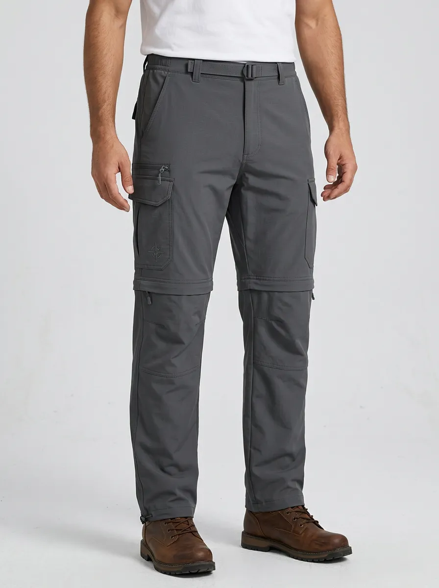 Men's Outback Range Compass Graphic Waterproof Zip-Off Tactical Cargo Pants