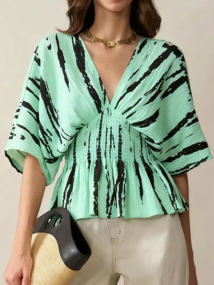 Easygoing Relaxed V-Neck Blouse
