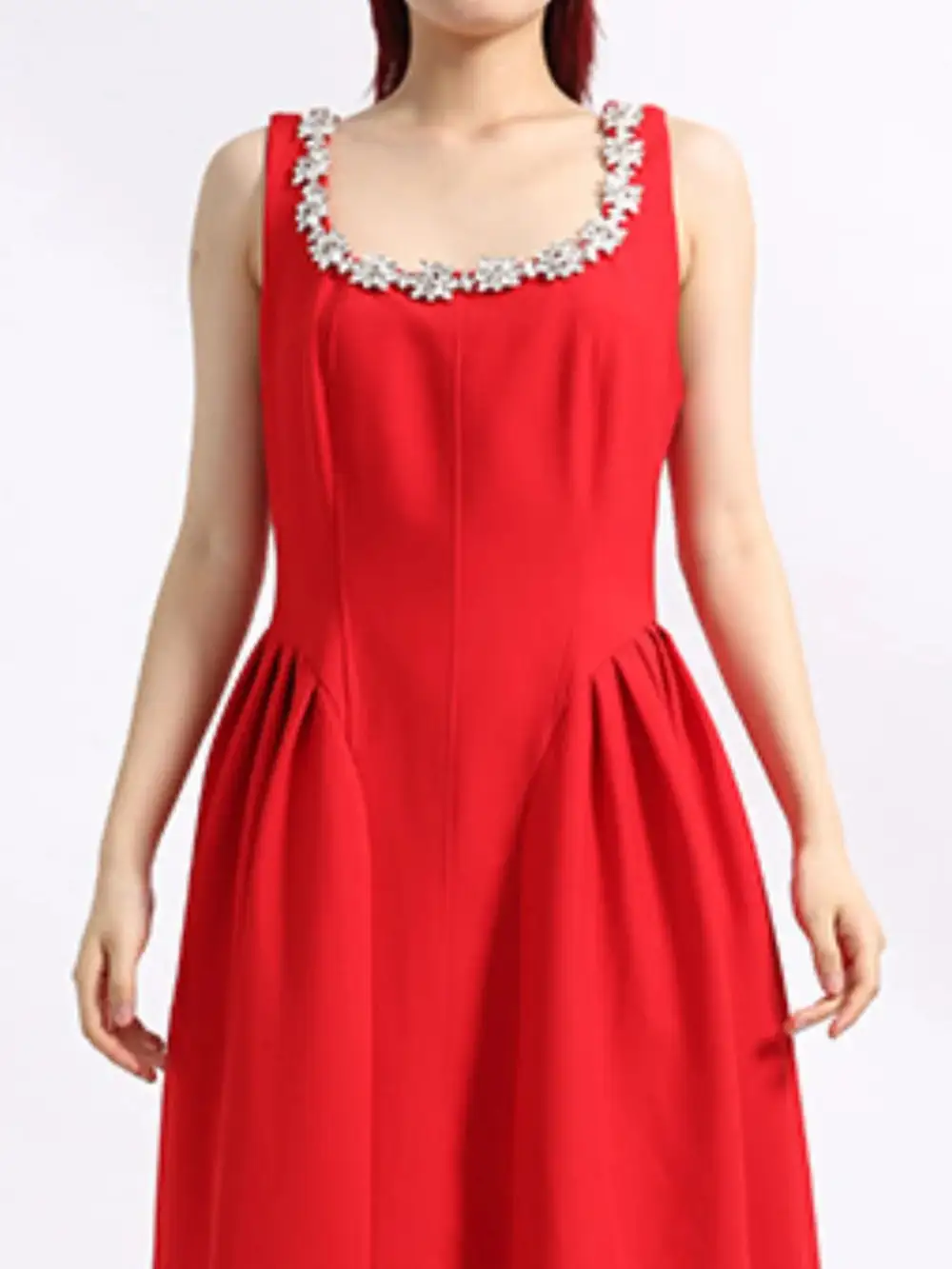 Floral Scoop Neck Sleeveless Dress Casual