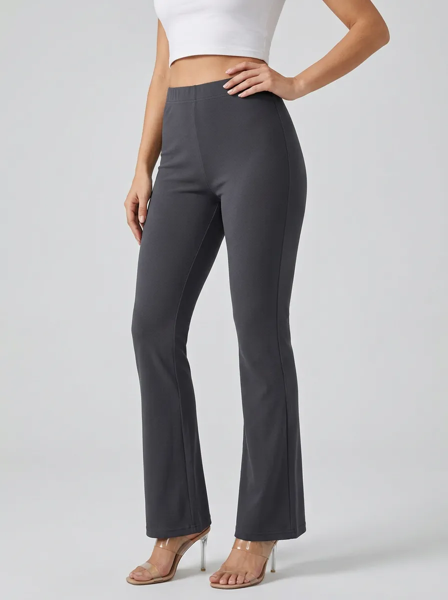 Smart-Casual Mid-Rise Women's Stretch Mid-Rise Pants