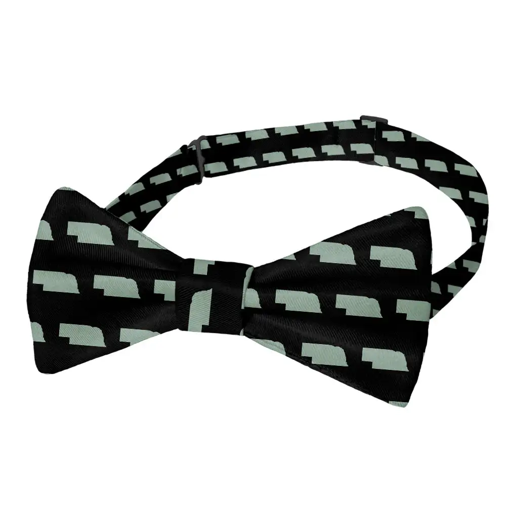 Playful Outline Motif Bow Tie