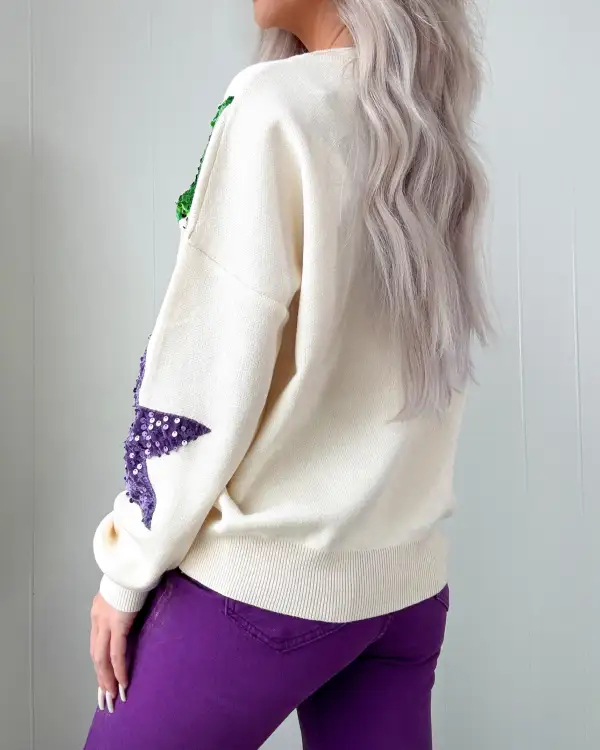 Velvet Sequin Sweater