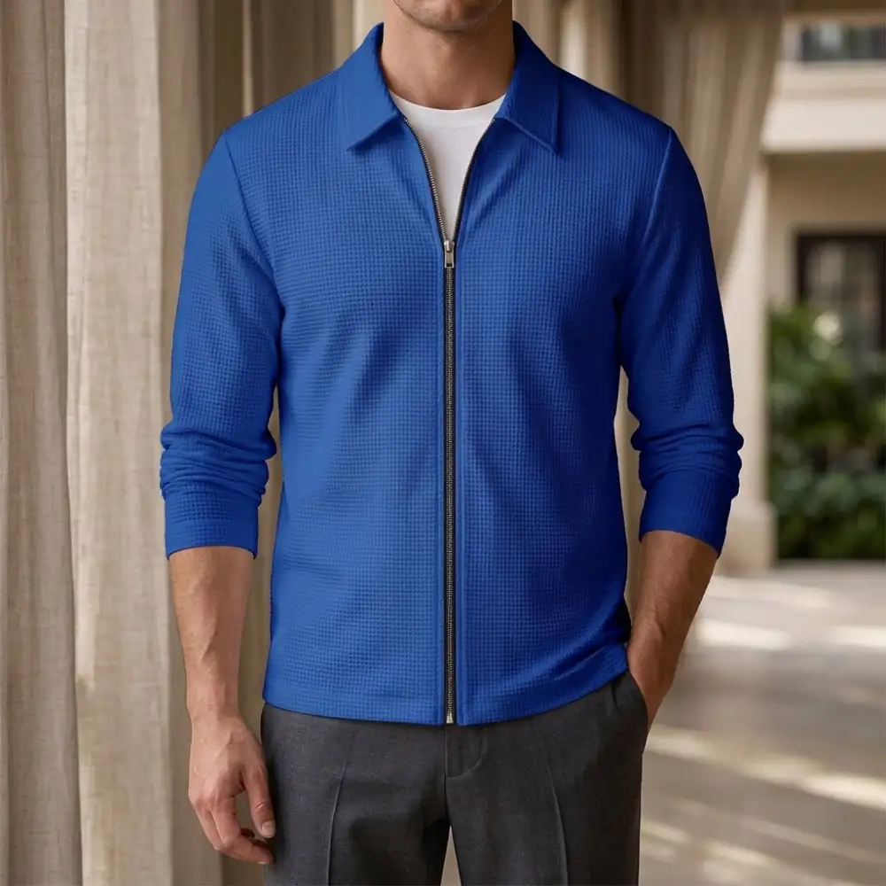 Waffle Zip-Front Jacket