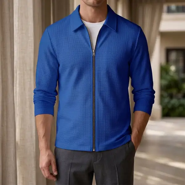 Waffle Zip-Front Jacket