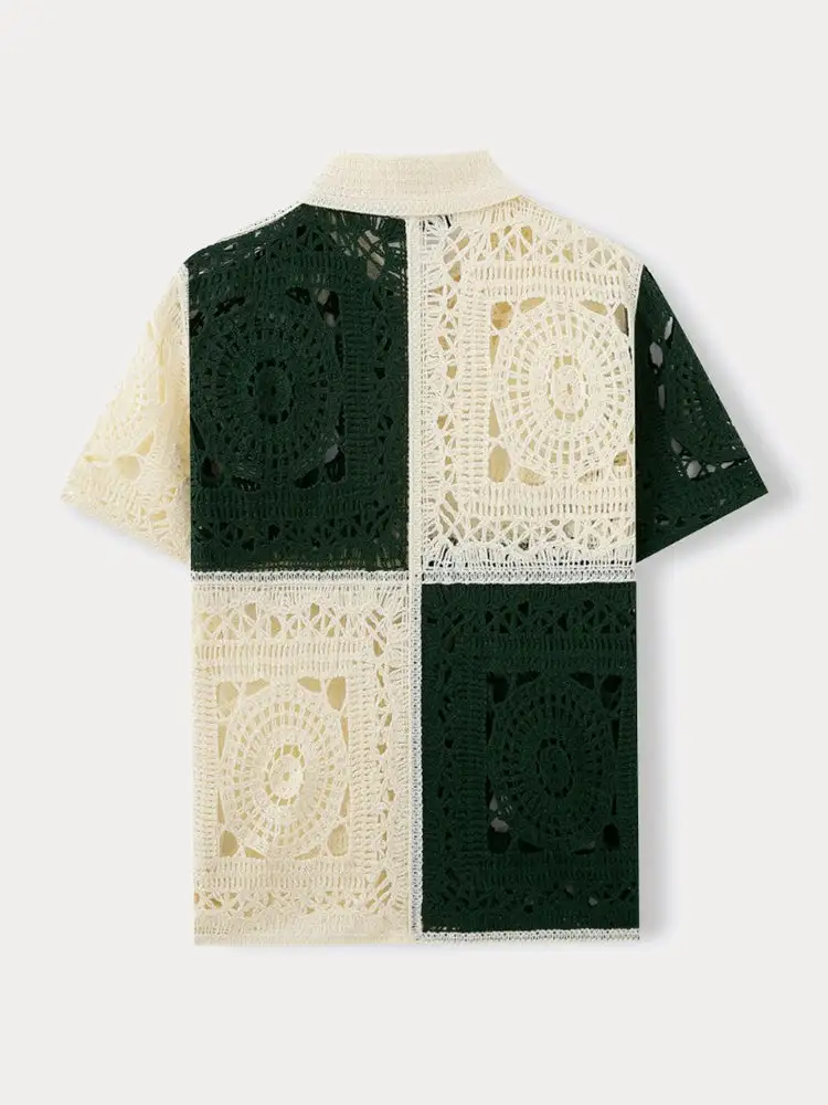 Open Stitch Utility Pocket Shirt
