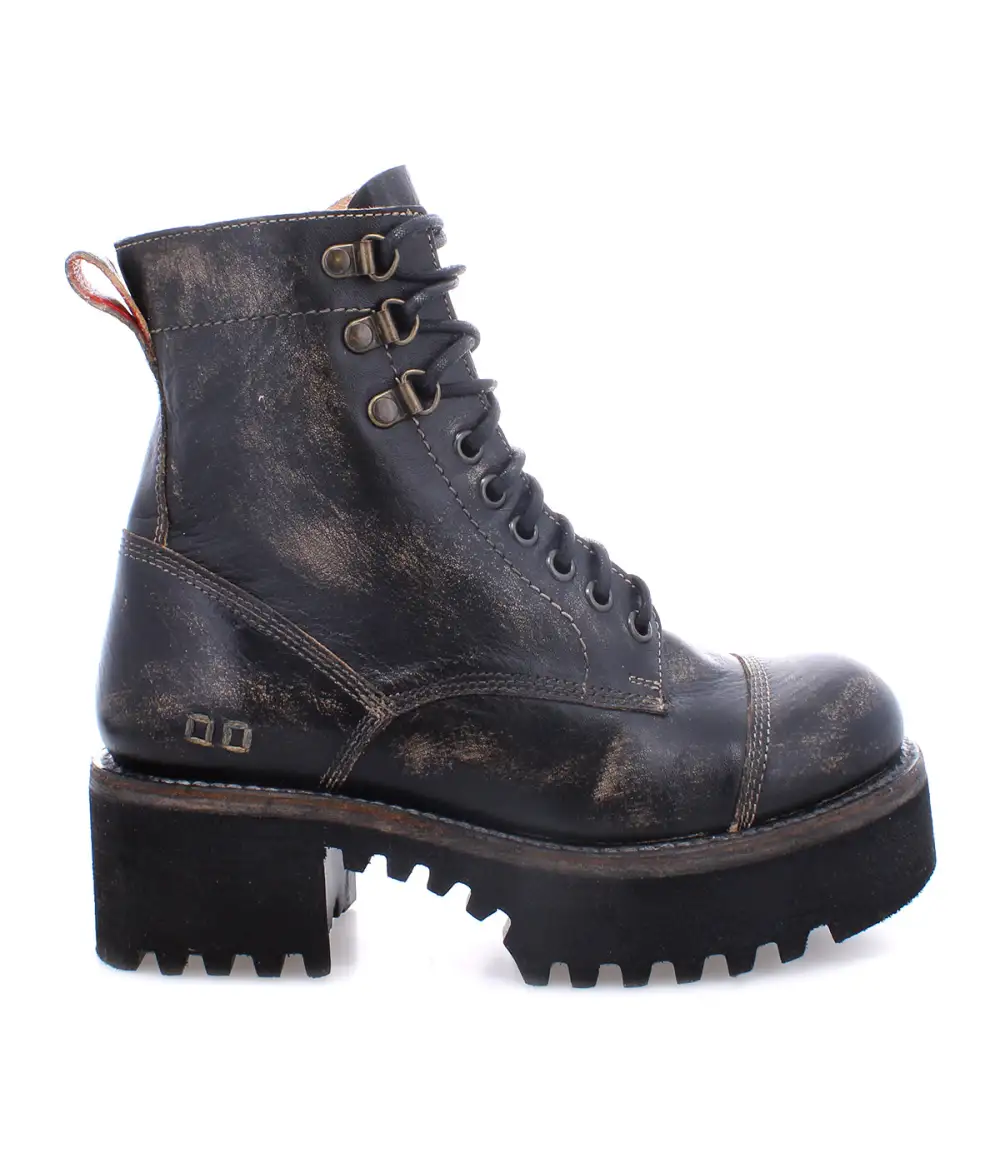 Cap-Toe Side-Zip Combat Boots