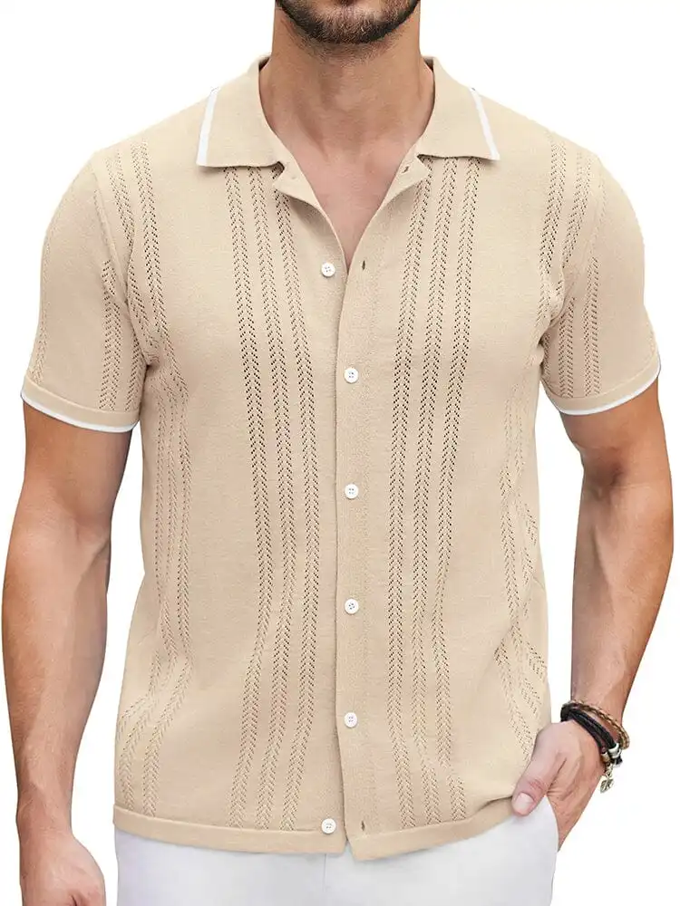 Casual Breathable Knit Shirt