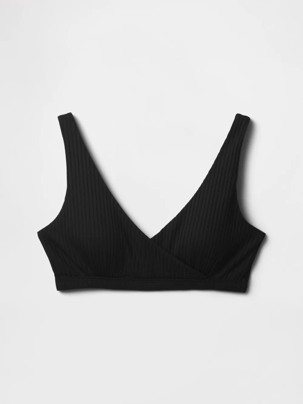 Solid Color V-Neck Bikini Top